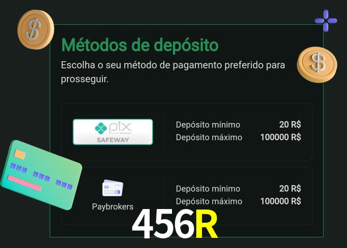 O cassino 456R oferece uma grande variedade de métodos de pagamento